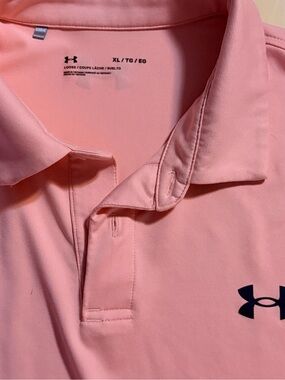 Under Armour Coral Pink Performance Golf Polo Men’s XL